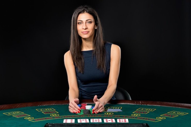 Meja kartu Texas Hold'em untuk dewasa